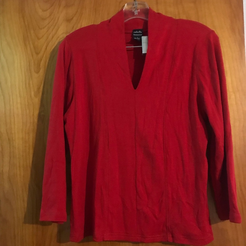 Red sweater by Rafaella. Woman’s size L.